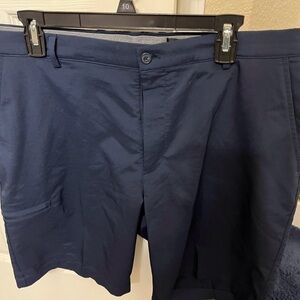 Greg Norman Collection Blue Flat Front Shorts